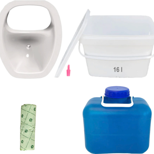Trelino DIY Set XL für großvolumige Komposttoiletten oval Weiß - Trenntoiletten