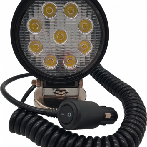 Berger und Schröter LED Arbeitsscheinwerfer 9 x 3 Watt mit Magnetfuß rund - Arbeits-, Inspektions- & Sicherheitsleuchten von Berger & Schröter