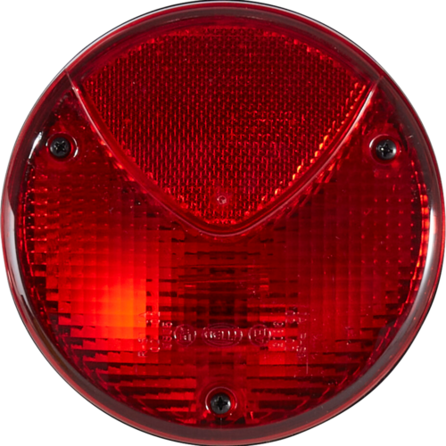 Hella Halogen Heckleuchte mit Rückstrahllicht, Schlusslicht und Bremslicht 24/12V Rund für Fahrzeugseite links / rechts - Fahrzeugbeleuchtung außen