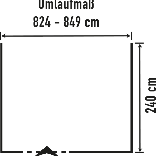 Brand Reisevorzelt Como 824 - 849 cm - Wohnwagenvorzelte
