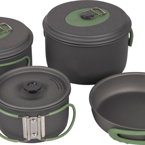 Bo-Camp Explorer Kochgeschirr-Set Aluminium eloxiert 4-tlg. - Trekkinggeschirr