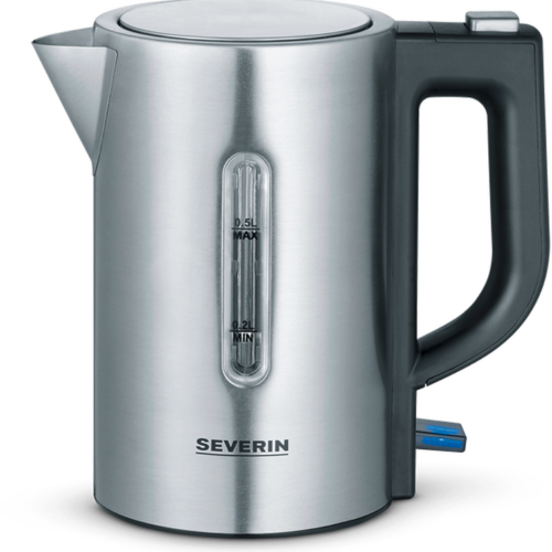 Severin WK 3647 Mini Reise-Wasserkocher 1100 W silber - Kaffeemaschinen & Wasserkocher