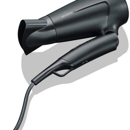 Severin HT 0159 Reisehaartrockner mit faltbarem Griff 1600 W schwarz  - Badzubehör