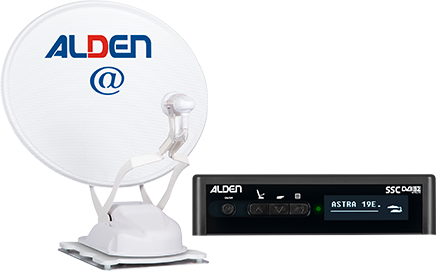 Alden AS4@ 80 SKEW / GPS Satellitenanlage Ultrawhite inkl. S.S.C. HD-Steuermodul receiverunabhängig - Camping-Sat-Anlagen