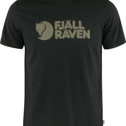 Fjällräven Logo Herren T-Shirt schwarz L - Herrenshirts, -hemden & -pullover