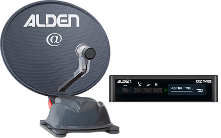 Alden Onelight@ 60 HD EVO vollautomatische Satellitenanlage Platinium inkl. S.S.C. HD-Steuermodul und LTE Antenne Farbe - Camping-Sat-Anlagen