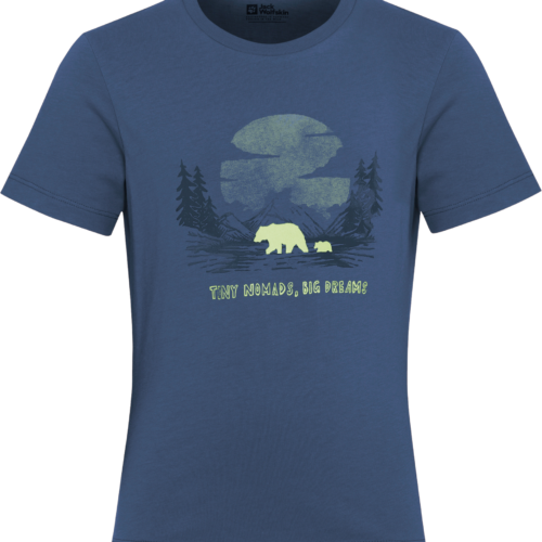 Jack Wolfskin Graphic Cotton Kinder T-Shirt dunkelblau 104 - Kinder T-Shirts & -hemden