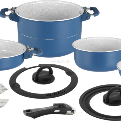Brunner Carezza Magnetogrip 7+1 Kochtopfset mit Vacublock 8-tlg. Ø 20 cm - Kochgeschirr-Sets