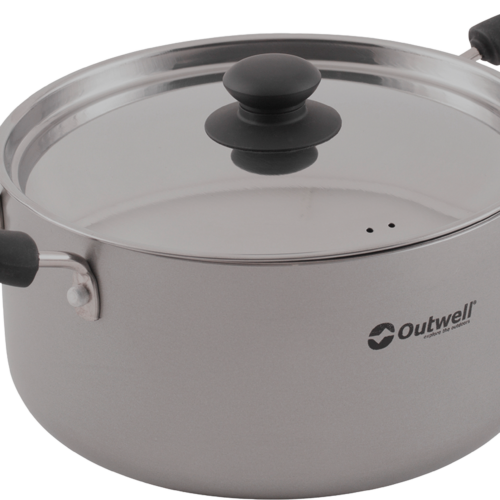 Outwell Feast Aluminiumtopf mit Keramikbeschichtung 3 Liter schwarze Griffe - Camping-Töpfe