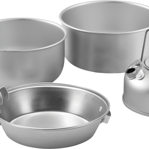 Easy Camp Adventure Cook Set Kochset Aluminium stapelbar 4-teilig Größe M für 3 Personen - Kochgeschirr-Sets