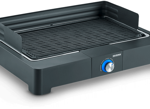 Severin PG 8567 Tischgrill mit Grillplatte aus Aluminium 2200 W Schwarz - Elektrogrills