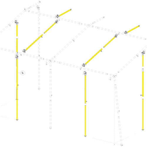 Walker Safety Set Zusätzliches Stahlgestänge für Vorzelt Maxi 300 - Zelt-Gestänge & Zubehör