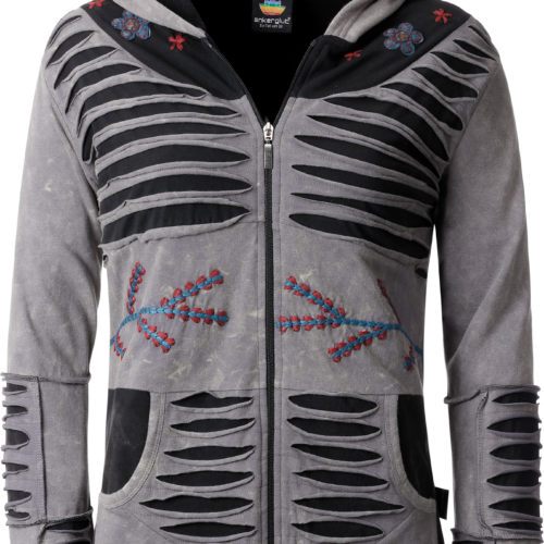 Ankerglut Ankerglutsonne Damen Patchwork Jacke dunkelgrau 46 - Damenjacken