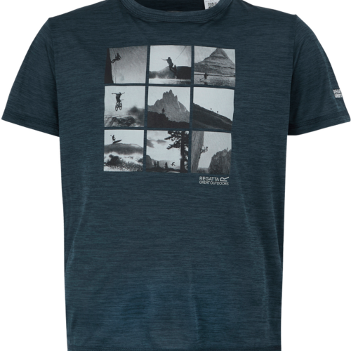 Regatta Alvarado IX Kinder T-Shirt dunkelblau 128 - Kinder T-Shirts & -hemden