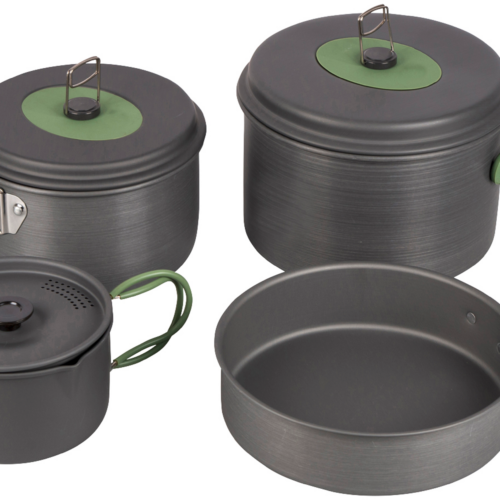 Bo-Camp Explorer Kochgeschirr-Set Aluminium eloxiert 4-tlg. XL - Trekkinggeschirr