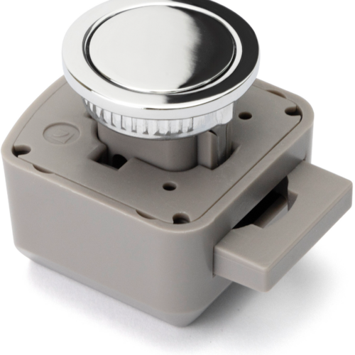 Confurn R-EVOLUTION Push Lock Schließsystem rund chrom glänzend galvanisiert - Vorhängeschlösser & Verriegelungen