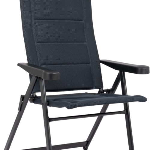 Crespo AP/240-ADC-86 Campingstuhl mit 7-fach verstellbarer Rückenlehne / verstellbarer Kopfstütze grau - Klappstühle