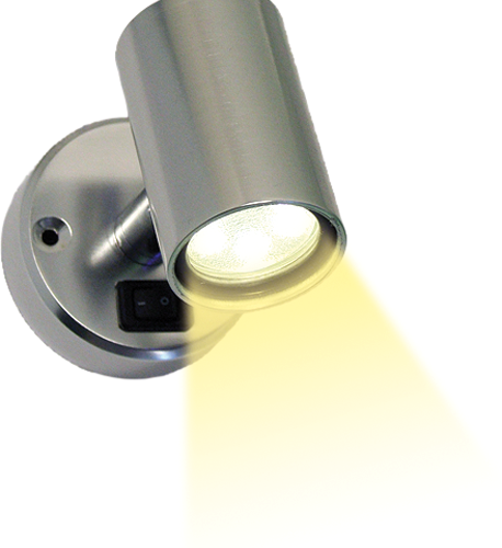 Frilight Lampe Aufbauspot MiniTube 18 SMD mit Kippschalter - Wohnmobil- & Camperbeleuchtung, LED-Schienen