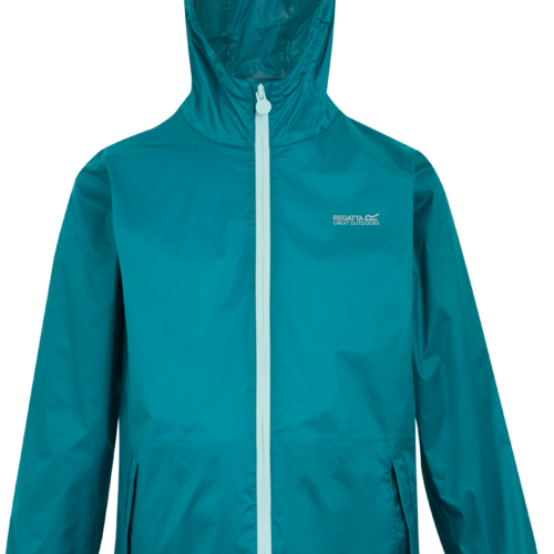 Regatta Pack-It III Kinder Regenjacke dunkelgrün 116 - Kinderjacken