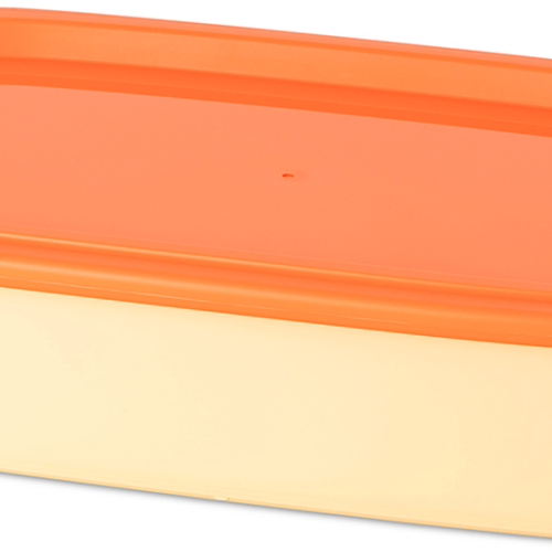 Koziol Schale NORA BOX 1,4 Liter mit Deckel sweet yellow / strong coral - Schüsseln & Schalen