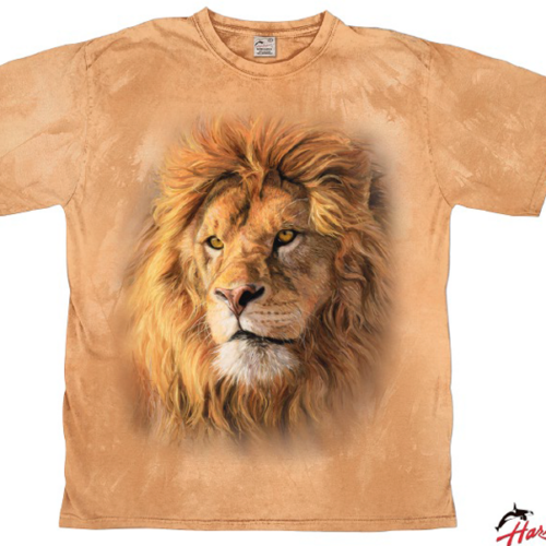 Harlequin Portrait of a Lion T-Shirt hellbraun XL - Herrenshirts, -hemden & -pullover