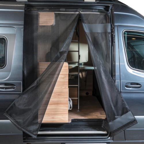 Mayr Van Schiebetürenmoskitonetz mit Magnetreißverschluss geeignet für Sprinter 907/910 (ab 2018) mit Maschenweite Fine-mesh für Beifahrerseite rechts - Insektenabwehr & Mückenschutz