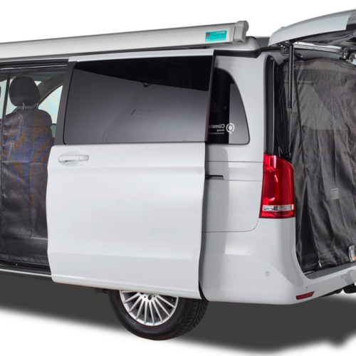 Mayr Van Schiebetürenmoskitonetz mit Reißverschluss geeignet für V-Klasse (ab 2014) / Vito (ab 2014) mit Maschenweite Fine-mesh für Fahrerseite links - Insektenabwehr & Mückenschutz
