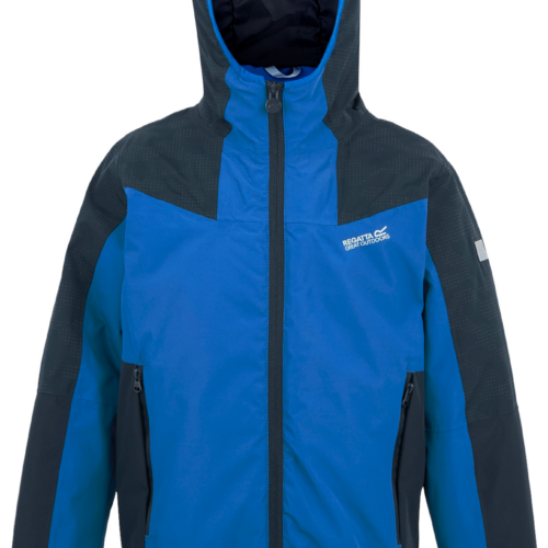 Regatta Volcanics Kinder reflektierende Outdoorjacke blau 128 - Kinderjacken