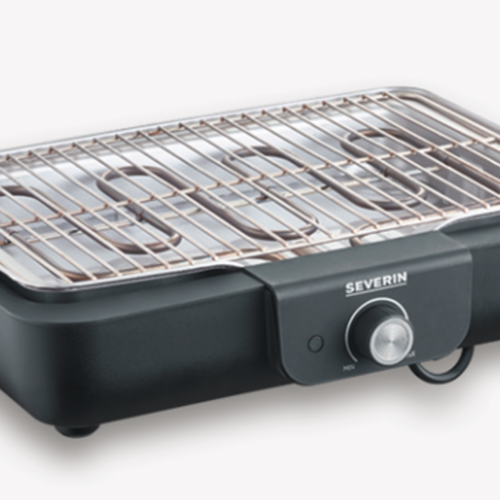 Severin PG 8554 Tischgrill schwarz 2200 W mit Grillrost - Elektrogrills