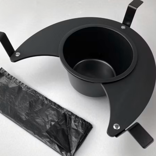 Flexaport Trenntoiletten-Einsatz Set passend für Tecma Silence Plus 2G schwarz/matt Acryl mit 50 Tüten geruchsdicht inkl. Folienschweißgerät 15 cm - Trenntoiletten