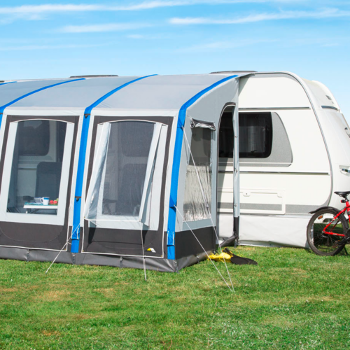 DWT Space Air HQ 375 L aufblasbares Luftvorzelt Anbauhöhe 250 - 265 cm - Wohnwagenvorzelte