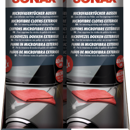 SONAX Mikrofasertücher außen 2 Stück - Außenbereich & Lack