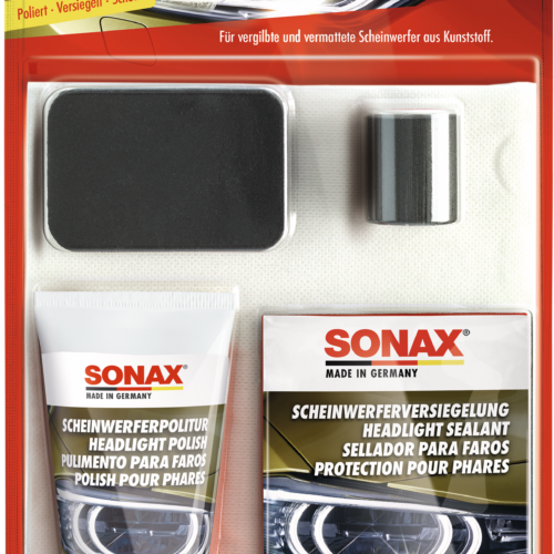 SONAX Scheinwerfer Aufbereitungsset für veraltete Scheinwerfer - Außenbereich & Lack