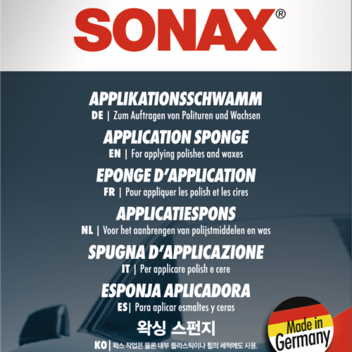 SONAX Applikationsschwamm für gründliche Fahrzeugpflege - Außenbereich & Lack