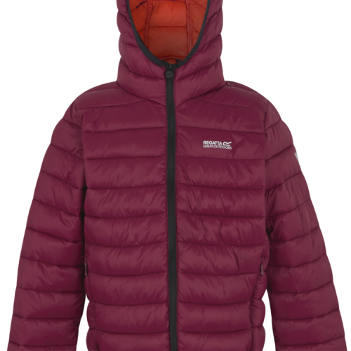 Regatta Marizion Kinder Baffle-Jacke mit Kapuze rosa 116 - Kinderjacken