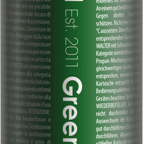 Beefer Green Gas Propangas-Kartusche 600 ml 1er Set geeignet für Beefer One Travel - Gaskartuschen