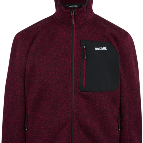 Regatta Hooded Newhill Herren Fleecejacke dunkelrot L - Herrenjacken