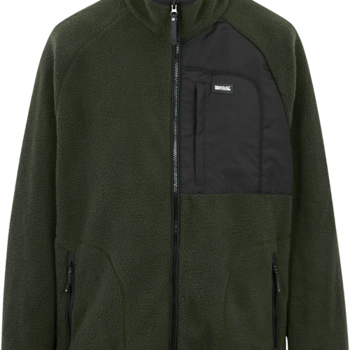 Regatta Frankie Borg Herren Fleecejacke dunkelgrün XXXL - Herrenjacken