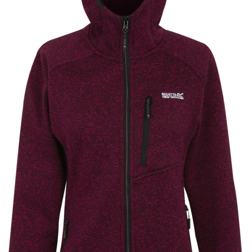 Regatta Newhill Damenfleecejacke mit Kapuze dunkelrot 44 - Damenjacken