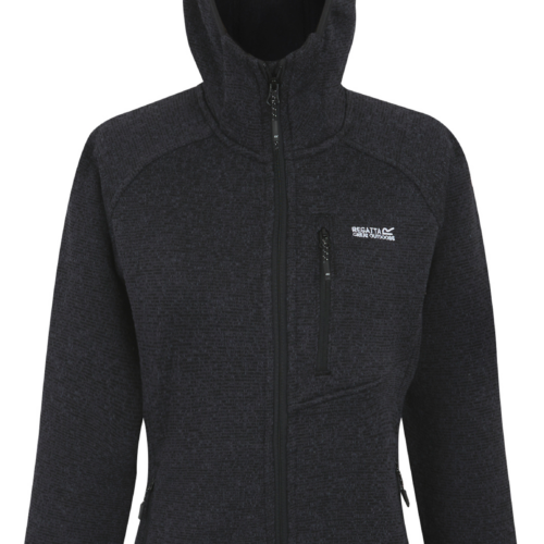 Regatta Newhill Damenfleecejacke mit Kapuze schwarz 46 - Damenjacken