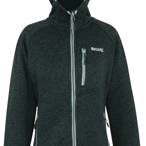 Regatta Newhill Damenfleecejacke mit Kapuze dunkelgrün 38 - Damenjacken