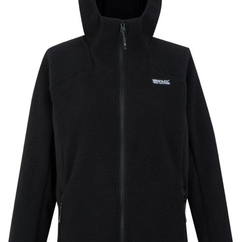 Regatta Elinn Damen Fleecejacke mit Kapuze schwarz 40 - Damenjacken