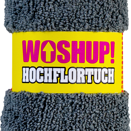 WOSHUP! Hochflor Reinigungstuch mit Hochflor- und Mikrofaserseite 40 x 40 cm - Bürsten, Schwämme, Tücher