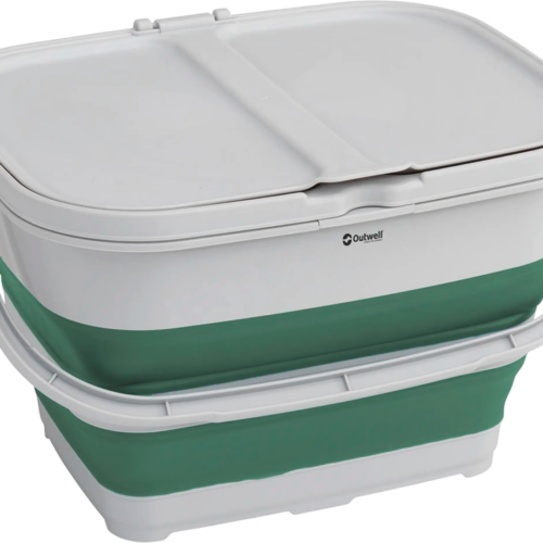 Outwell Recycleit Eimer mit 2 Fächern 45,5 x 34 x 28 cm shadow green - Abfallbehälter