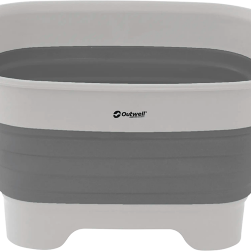 Outwell Collaps Wash Bowl Waschschüssel mit Abfluss 33,5 x 30 x 19 cm grey mist - Faltgeschirr und Faltschüsseln