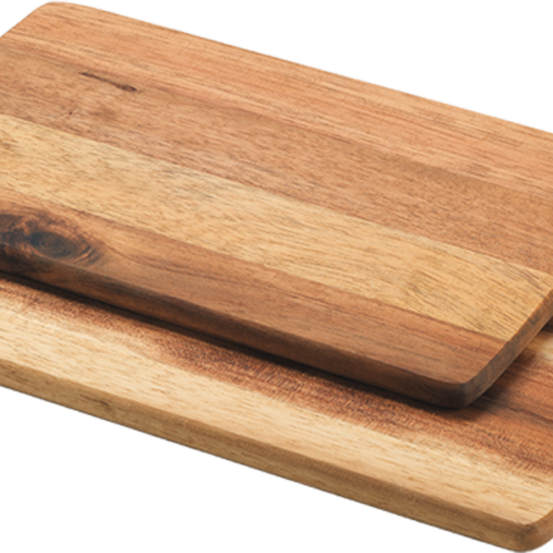 Metaltex Schneidebrett rechteckig 2er-Set aus Akazienholz 23 x 15 x 1 cm - Schneidebretter
