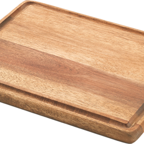 Metaltex Schneidebrett rechteckig aus Akazienholz 24 x 20 x 1,5 cm - Schneidebretter