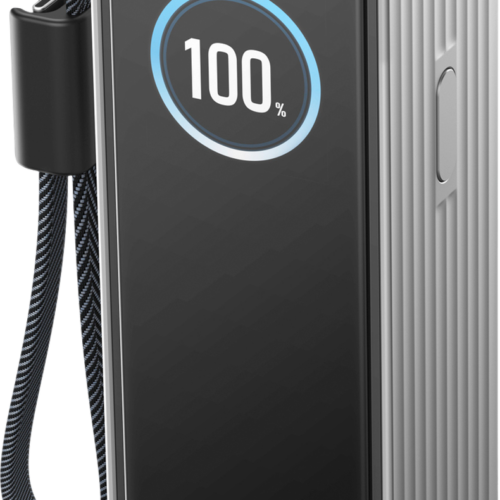 EcoFlow Rapid 25K USB-C Powerbank 25 000 mAh / 170 W mit 2 integrierten 100 W Kabeln silber - Powerbanks