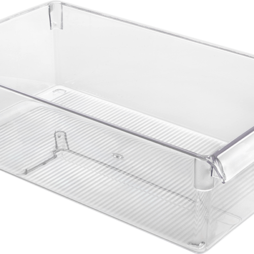 Metaltex Frigo-System Organizer transparenter Behälter für Kühlschrank 21 x 36 x 10 cm - Lebensmittelbehälter / Vorratsdosen