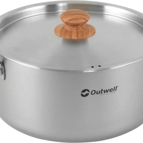 Outwell Feast Aluminiumtopf mit Keramikbeschichtung 3 Liter beige Griffe - Camping-Töpfe